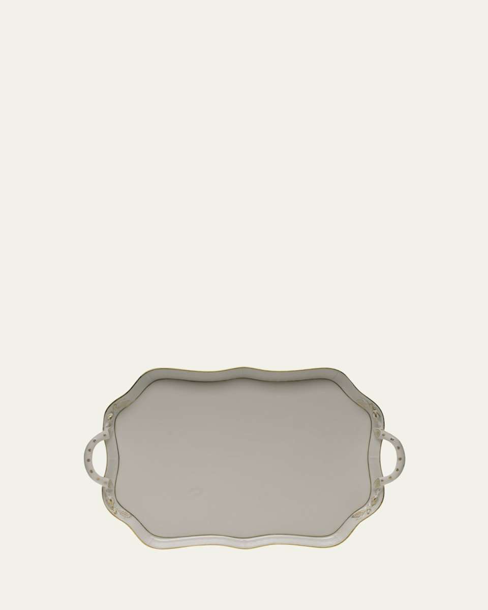 Golden Edge Tray with Branch Handles
